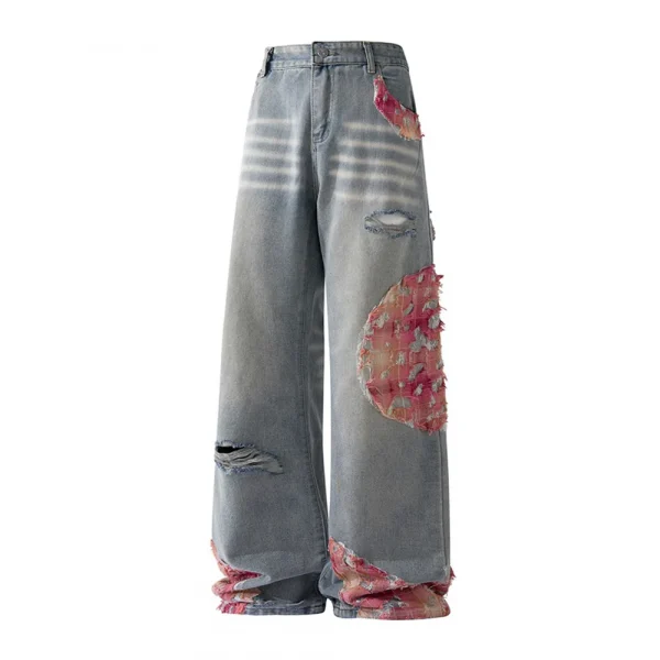 Ancient Continent Wide Leg Ripped Jeans 01