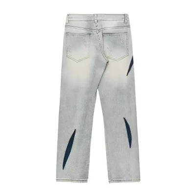 Blade Wash Denim Light Blue Ripped Jeans 02