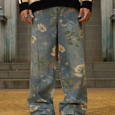 Bloomscape Retro Printed Jeans 06
