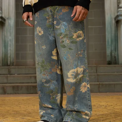 Bloomscape Retro Printed Jeans 07