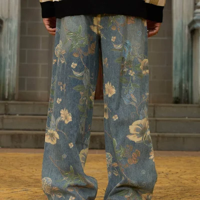 Bloomscape Retro Printed Jeans 08