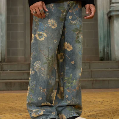 Bloomscape Retro Printed Jeans 09