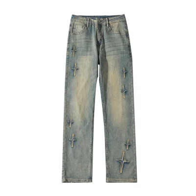 Celestial Cross Denim Mens Slim Fit Jeans 01