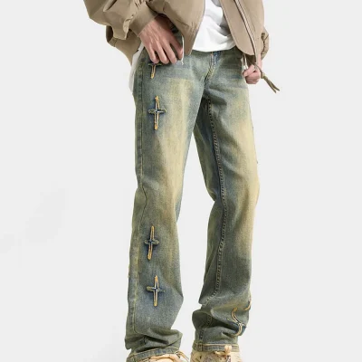 Celestial Cross Denim Mens Slim Fit Jeans 04
