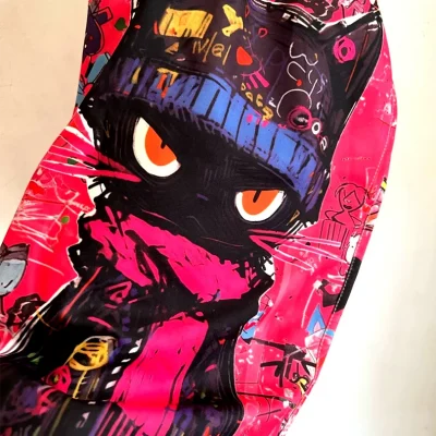 Cool Cat Graffiti Shorts Red 04