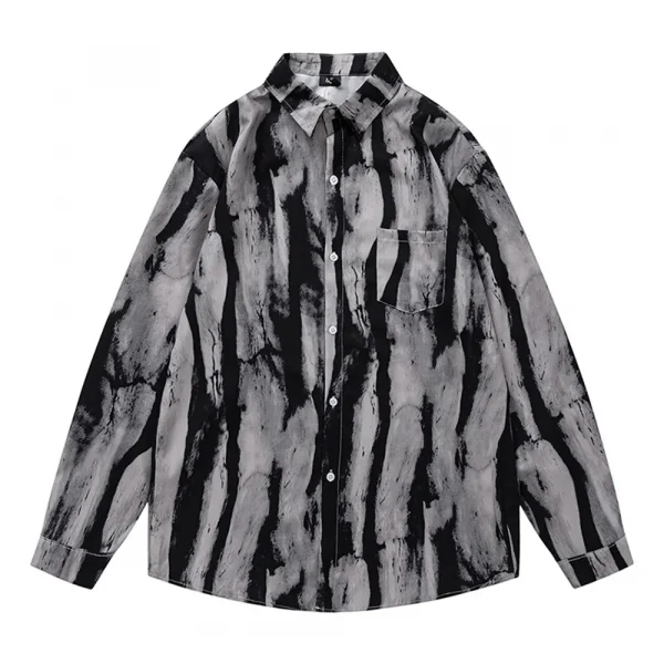 Monochrome Brushstroke Mens Urban Shirts 01