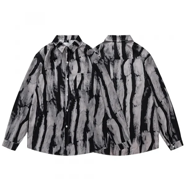 Monochrome Brushstroke Mens Urban Shirts 02