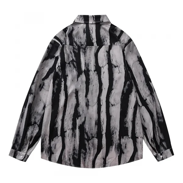 Monochrome Brushstroke Mens Urban Shirts Back 03