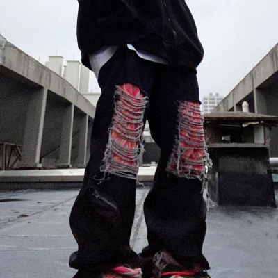 Neon Riot Patchwork Jeans 04