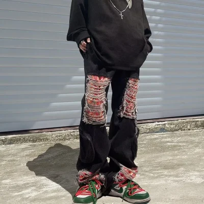 Neon Riot Patchwork Jeans 06