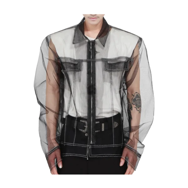 Shadow Veil Organza Mens Streetwear Shirts 00