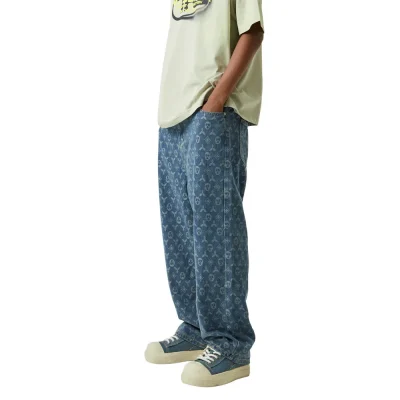 Skyline Jacquard Straight Fit Jeans 05