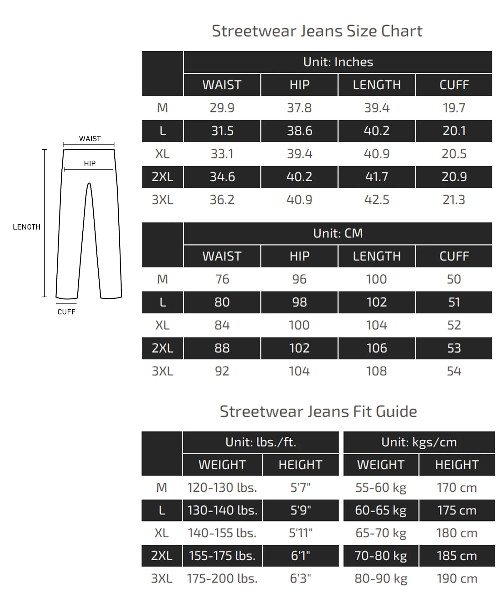 Streetwear Jeans Size Chart 019 width=