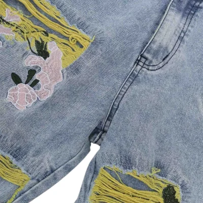 Wild Bloom Embroidered Jeans 07
